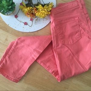 J Brand skinny leg jeans in kumquat